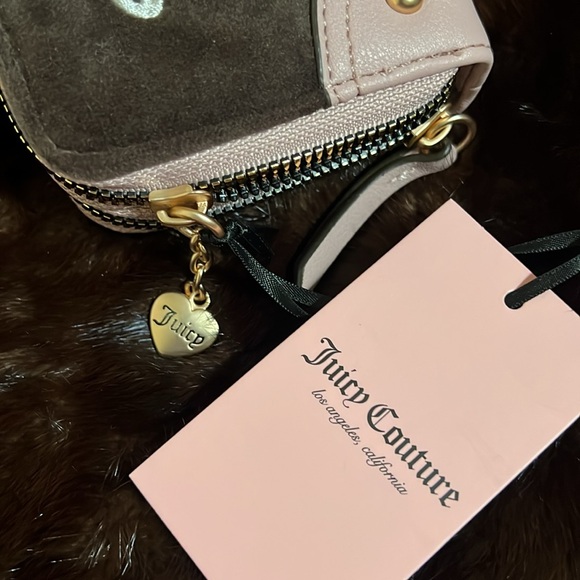 Juicy Couture wallet coin purse Brand New double pocket retro vibe velour - Picture 5 of 13
